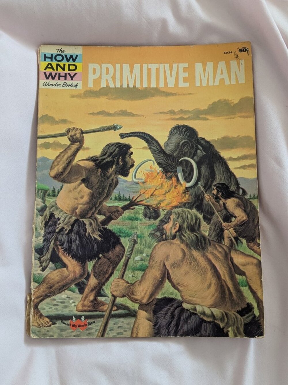 Wonder Books Yellow Vintage 1961 Primitive Man Book
